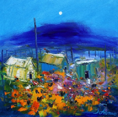 Hens and Hen houses Isle of Mull 16x16